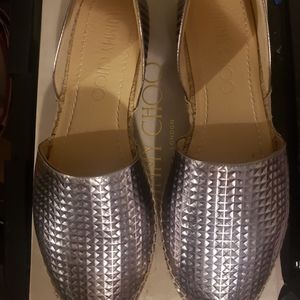 Jimmy Choo Dreya leather silver shoes